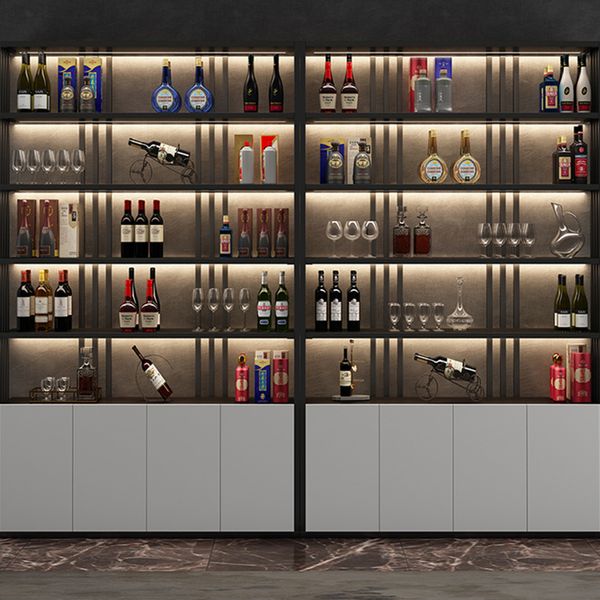 Rack à vin moderne en métal moderne cuisine maison liqueur whisky exposition armoire de cabinet salon cremalheira de vinho chambre meubles