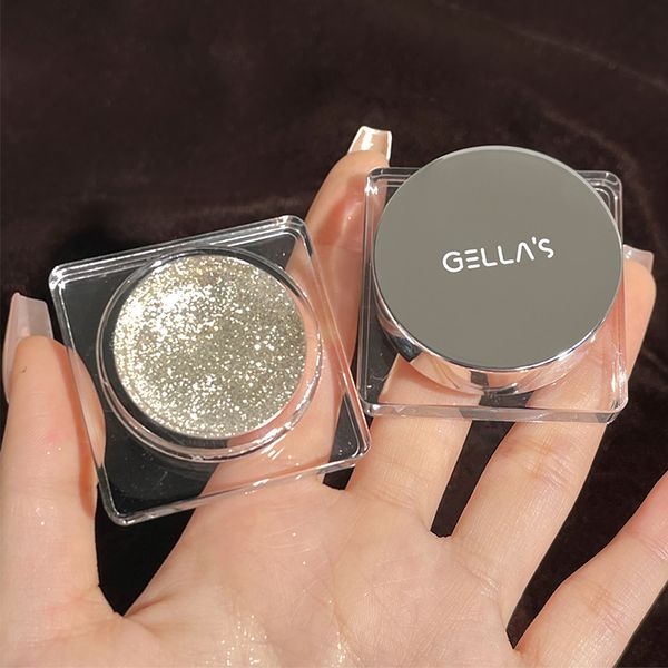 Paleta de sombra de ojos de Gel metálico, pigmento de sombra de ojos con brillo húmedo Punk ahumado, resaltador de ojos perlado duradero, maquillaje, Cosméticos de belleza