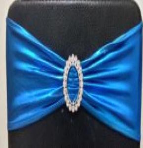 Ceintures de chaise en Spandex métallique, or, argent, bleu Royal, violet, rose, couverture de chaise, décoration de chaise pour fête de mariage, 3180723