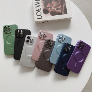 Pintura metálica Patrón de CD de carga inalámbrica magnética Carcasa de cubierta de TPU suave para iPhone 15 13 14 Pro Max 12 11 XS Max 7/8 Funda de teléfono Magsafes