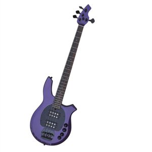 Metallic Purple 4 Strings Electric Bass Guitar met Chrome Hardware HH Pickups bieden Logo/Color -aanpassen