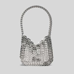 Sac à bandoulière à paillettes métalliques pour femmes, sacs à main de luxe de bonne qualité de styliste, nouveaux sacs à main en feuille d'aluminium et argent