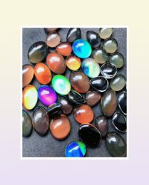 Metales Beads de ánimo Cambiar de color Glaze Anillo de esmalte Forma ovalada de cuentas de cuentas de ajuste de cuentas