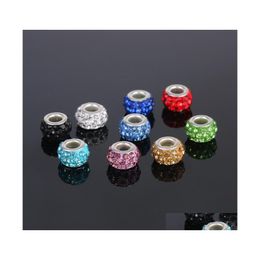 Métal Jolie Perle Sier Plaqué Acrylique Charmes Perles Fit Bijoux Bracelets Colliers Pour Faire Carshop2006 Drop Livraison Dhcqo