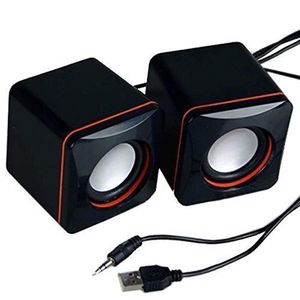 Metermall Draagbare Computer Speakers USB Powered Desktop Mini Speaker Bass Sound Music Player System Wired Small Speaker