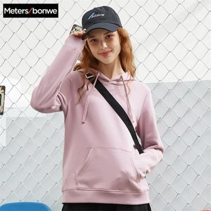 Metersbonwe Sweats à capuche Nouveau Automne Hiver Femme Sweatshirts Violet Vêtements sauvages Marée coréenne Lâche Bf Pull 201109