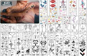 Metershine 60 feuilles minuscules autocollants de tatouage temporaire imperméables d'images uniques ou Totem pour fille hommes femmes 89048469693677