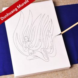 Dessin méticuleux manuscrit couleur mûre papier riz dunhuang mural flying dame image peinture dessin papiers de pratique débutant