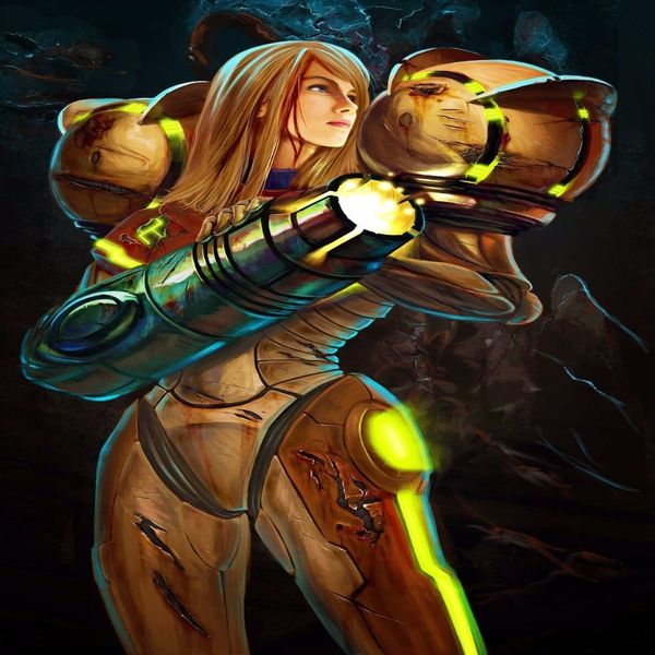 Metroid Samus Aran-affiche d'art en soie imprimée 24x36 pouces 60x90cm249c