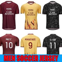 Metz FC Soccer 24 23 JelSeys Maillots Maziz 2023 2024 Mikautadze Jallow Gueye Joseph Niane Home Danley Elisor Away Third Men Kids Football Shirts Maillot 20 20