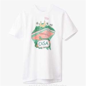 Mew Grappige Zomer Maat Print Casablanca Ronde Hals Katoenen T-shirt Kleding Cadeau Unieke Heren Korte Mouw 210716