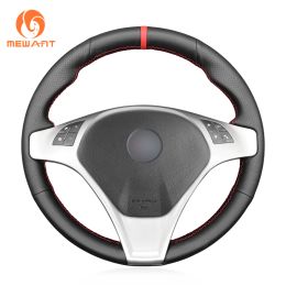 Mewant Black Steering Wheel Cover voor Alfa Romeo Mito 2008 2009-2011 2012-2015 Giulietta 2010-2013 2014 Interieuraccessoires