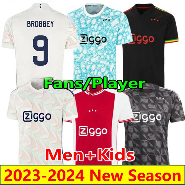 23 24 Akpom Taylor Soccer Jerseys Tadic Brobbey Berghuis Black Marley Kit Bergwijn Cruyff 2023 2024 Home Awnsers