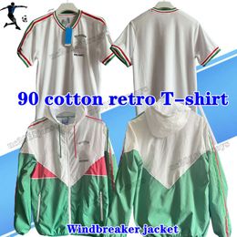 Mexicaans katoen t retro tshirt 1990 retro voetbal jersey klassieke windjack jas voetbal shirt jeugd kind mexico katoen retro casual t-shirt