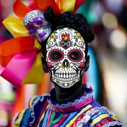 Mexicaanse Dag van de Dode Halloween Party Maskerade Papier Schedel Ghostface Masker Masker Groothandel Aangepast