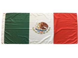Drapeau mexicain 3x5 ft Country Country Flags nationaux du Mexique 5x3 FT 90x150cm Flag extérieur intérieur Mexico avec haute qualité 9078868