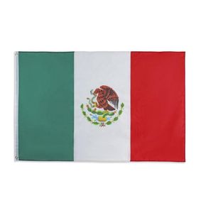 Drapeau mexicain 3x5ft 150x90cm Polyester Printing Indoor Outdoor Sports National Flag with Brass Brommets 7800431