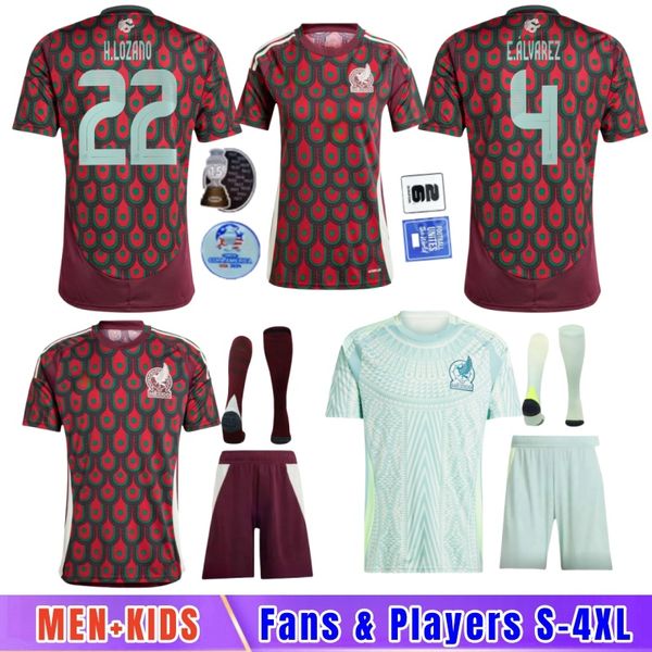 Jersey de football mexicain 2024 Raul Chicharito Lozano Dos Santos Football Jersey Men Kids Kids Kids Kid