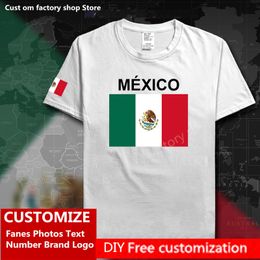 Mexicain Mexique mens t-shirt Personnalisé Jersey Fans DIY Nom Numéro Marque High Street Fashion Hip Hop Lâche Casual T-shirt 220614