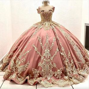 Vestidos rosados mexicanos De Xv Anos 2023 Vestidos De quinceañera De encaje con cuentas Sweetheart Sweet 16 Vestidos para niñas ropa De cumpleaños