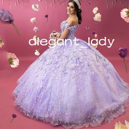 Mexicain Robe De 15 Anos Lilas Charro Quinceanera Robes Dentelle Applqiued Corset Doux 16 Robe Abiti Da Cerimonia