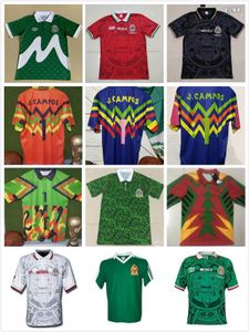 Mexico 1998 Retro Blanco Hernandez Campos Soccer Jerseys Uniformen Home Doelman 1994 Voetbalhirt Camiseta Futbol 1986