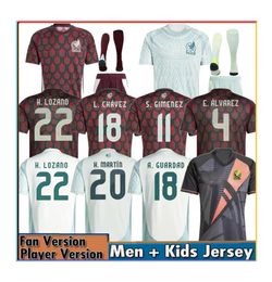 Mexique 2024 Copa America 2026 Qualifiants Raul Chicharito Soccer Jerseys Lozano Dos Santos 24 25 H.Lozano Men Kids Football Shirts Uniforms Fans Player Version