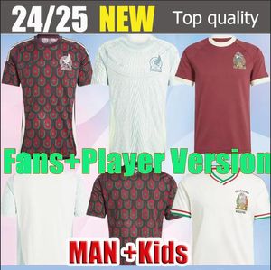 Mexique 2024 Copa America Raul Chicharito Soccer Jerseys 2023 LOZANO DOS SANTOS 24 25 H.LOZANO Men Kids Football Shirts Uniforms Fans Player Player Version