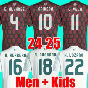 Mexique 2024 Maillot de football Luis Chavez Henry Martin Cesar Montes Guillermo Ochoa Jesus Gallardo Hector Moreno Équipe nationale Home Away Kid Kit