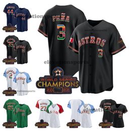 Mexique Astros 2 Bregman Baseball Jersey27 Altuve 44 Alvarez 3 Pena Houstons Verlanderframber Valdez 71 Hader Jeff Bagwell Bryan Jose Abreu Men Femme Jersey Jersey