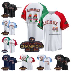 Astros de México 27 Altuve Baseball Jersey 44 Álvarez 3 Pena 2 Bregman Houstons Verlanderframber Valdez 71 Hader Jeff Bagwell Bryan Jose Abreu Mujeres Jersey Juvenil