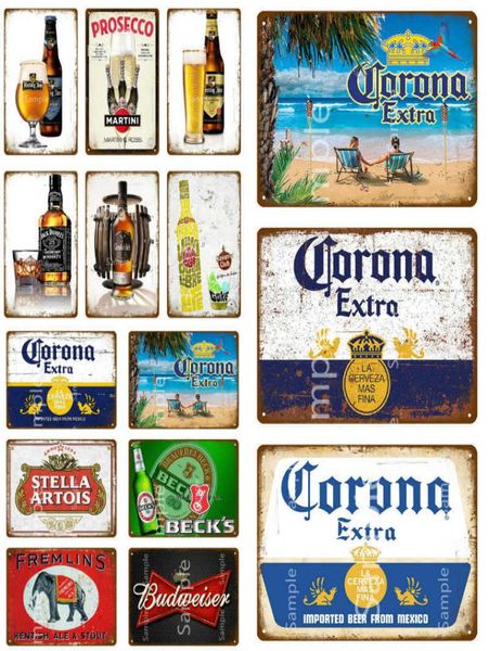 Mexique Signe de bière Métal Plaque Plaque Métal Vintage Pub Pub Signe Décor mural pour Bar Club Man Cave Tin Plate Metal Beer Poster9996057