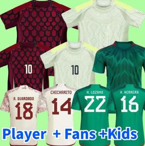 Mexico CHICHARITO Heren voetbalshirts 23 24 t-shirt H. LOZANO A. GUARDADO Thuis weg trainingskleding R. JIMENEZ Nationaal team voetbalshirt Fans-versie