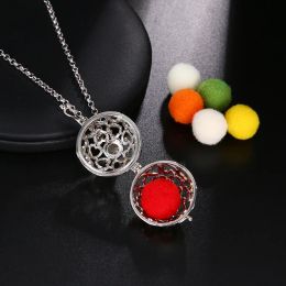 Mexico Chime Caller Twee kleuren Titanium stalen keten hanger Aromatherapie Essentiële olie diffuser Lava Ball ketting charme sieraden