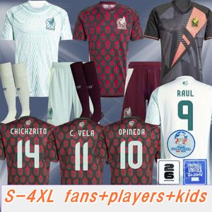 Mexique Copa America Raul Chicharito Soccer Jerseys 2024 LOZANO DOS SANTOS 24 25 H.LOZANO Hommes Enfants Football Chemises Uniformes Fans Joueur Version S-4XL