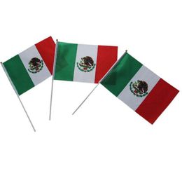 Bandera de mano de México para el uso de telas de poliéster 100d de uso interno al aire libre. Haga sus propias banderas 7340057