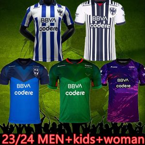 3xl Liga MX Rayados Monterrey voetbalshirts 22 23 24 Home Away 3rd R.Funes Mori M.meza V.Janssen 2023 Men Women Kids Kit voetbalshirt Doelman