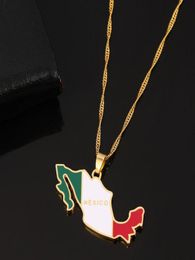 Mexico kaartvlag ketting mode natie charme vrouwen trui kraag speciale nationale dag herdenkingsgave sieraden hangsel kettingen3937006