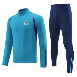 Mexique Survêtements pour hommes automne enfants en plein air semi-fermeture à glissière à manches longues exercice costume de jogging sport loisirs chemise à manches longues