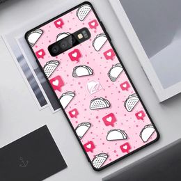 Mexique Taco Bell Téléphone Boîtier pour Samung S23 S22 S21 Pro Ultra A13 A33 A53 Note 20 PC Glass Phone Cover Funda