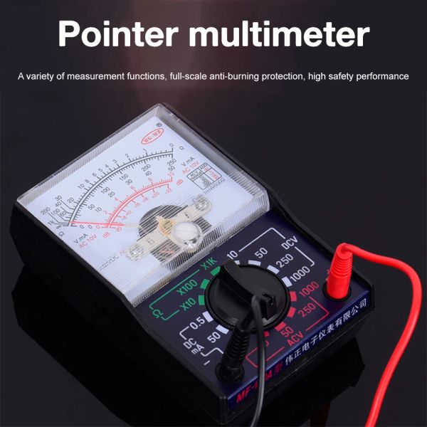 MF-110A Mini multímetro Portable analógico Voltímetro Multitester AMMETER AC / DC Corriente de voltaje OHM Multi-medidor Tester