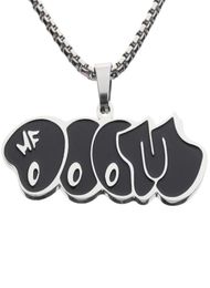 MF DOOM MM BLACK TIDE BRAND PENDANT Collier Men and Women Hiphop Personality Couple Fashion Allmatch Jewelry Gift4703418