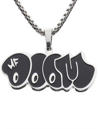 MF DOOM MM BLACK TIDE BRAND PENDANT Collier Men and Women Hiphop Personality Couple Fashion Allmatch Jewelry Gift2235627