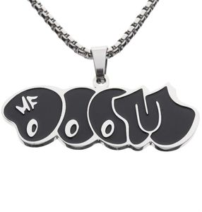 MF DOOM MM BLACK TIDE BRAND PENDANT Collier Men and Women Hiphop Personality Couple Fashion Allmatch Jewelry Gift2819526