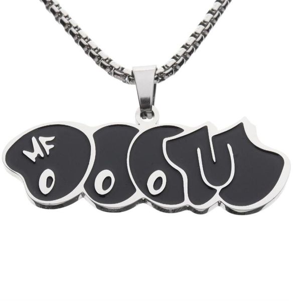 MF DOOM MM BLACK TIDE BRAND PENDANT Collier Men and Women Hiphop Personality Couple Fashion Allmatch Jewelry Gift8861587