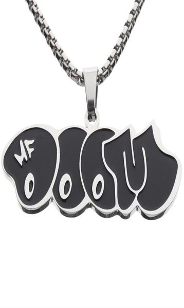 MF DOOM MM BLACK TIDE BRAND PENDANT Collier Men and Women Hiphop Personality Couple Fashion Allmatch Jewelry Gift7898494