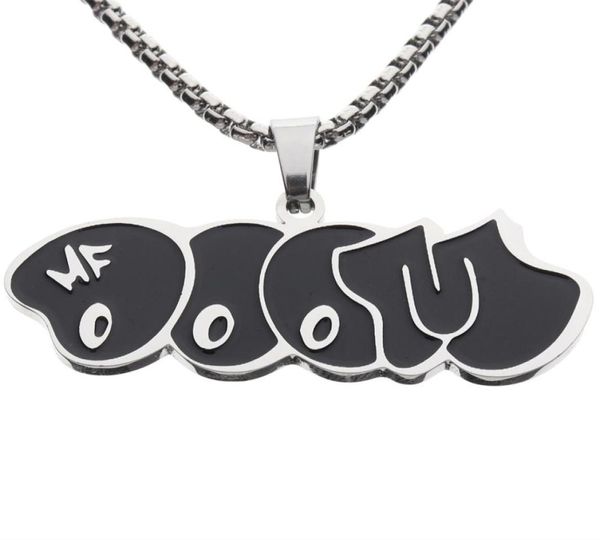 MF DOOM MM BLACK TIDE BRAND PENDANT Collier Men and Women Hiphop Personality Couple Fashion Allmatch Jewelry Gift8206957