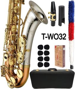 MFC Tenorsaxofoon Twe32 Zonvering gouden laksleutels Sax tenor Mondstuk Reeds Neck Musical Instrument Accessories3046762