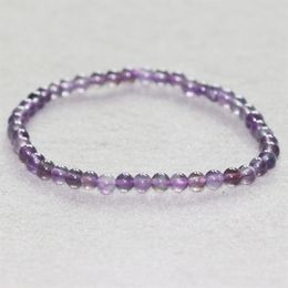 MG0007 Mini Bracelet en pierres précieuses de 4mm, améthyste de qualité A, cristal violet, Yoga, Protection énergétique, bijoux pour femmes, 286L