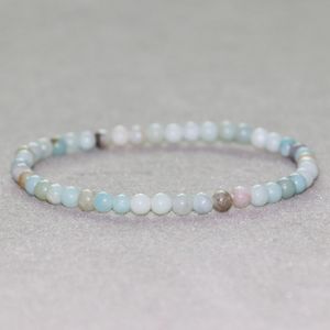 MG0024 – Mini Bracelet en pierres précieuses de 4mm, en Amazonite naturelle, perles de Yoga Mala pour femmes, bijoux, vente en gros, MG0024